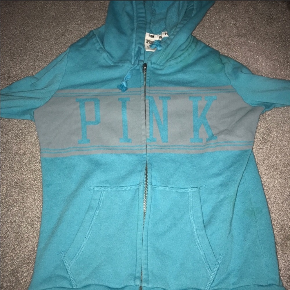 Blue Victoria’s Secret pink zip up
